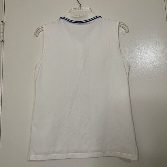 Tory Burch Sport white cotton sleeveless polo size medium - Picture 4 of 6